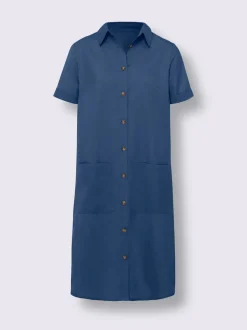 Robe-chemisier imitation lin