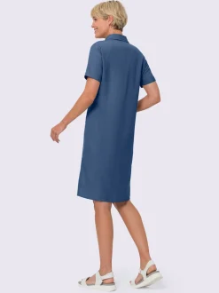 Robe-chemisier imitation lin