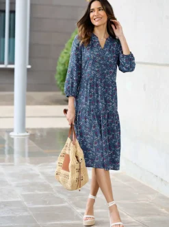 Robe à effet étagé 100% viscose