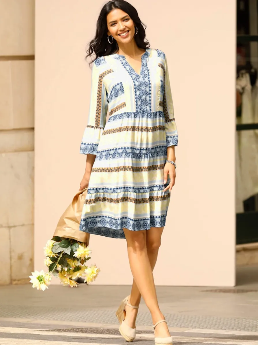 Robe à effet étagé viscose douce et fluide