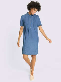 Robe en jean nervures affinantes