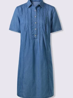 Robe en jean nervures affinantes