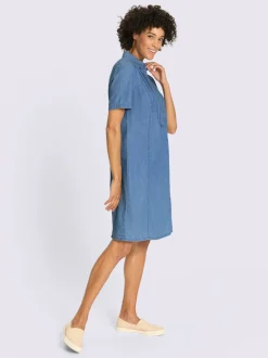 Robe en jean nervures affinantes
