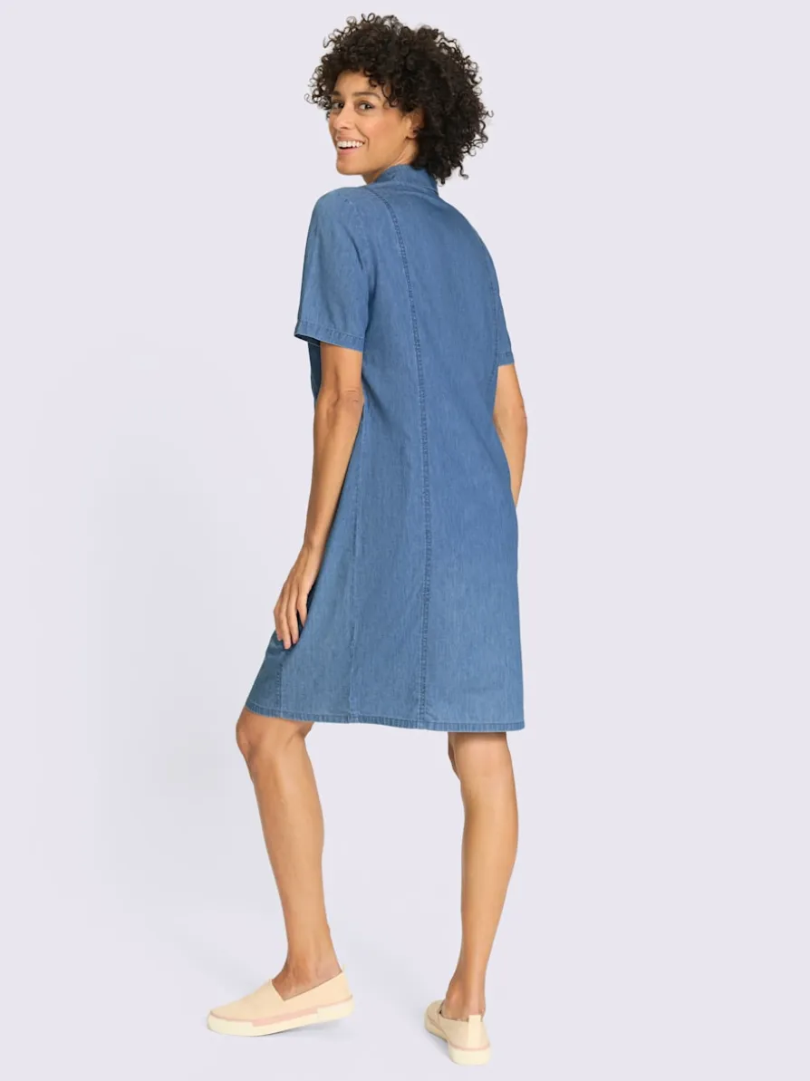 Robe en jean nervures affinantes