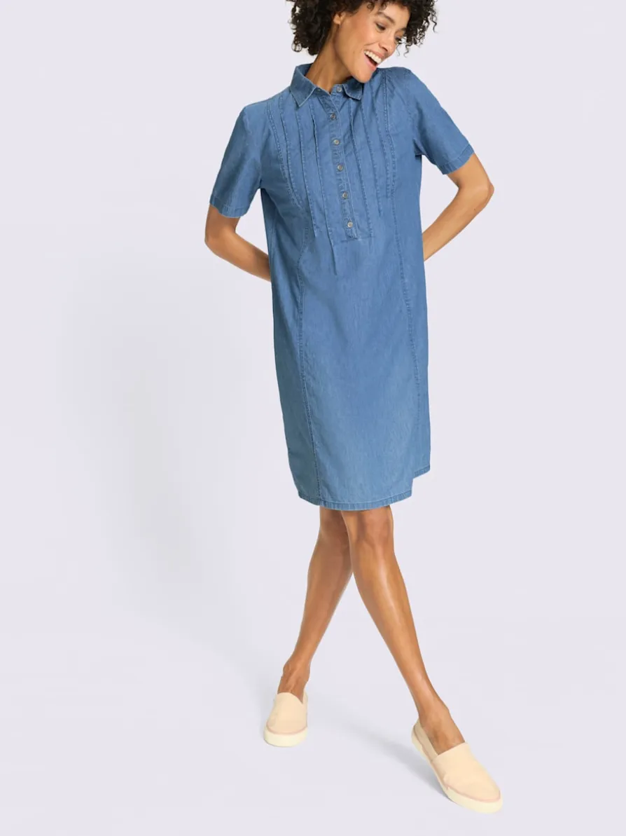 Robe en jean nervures affinantes