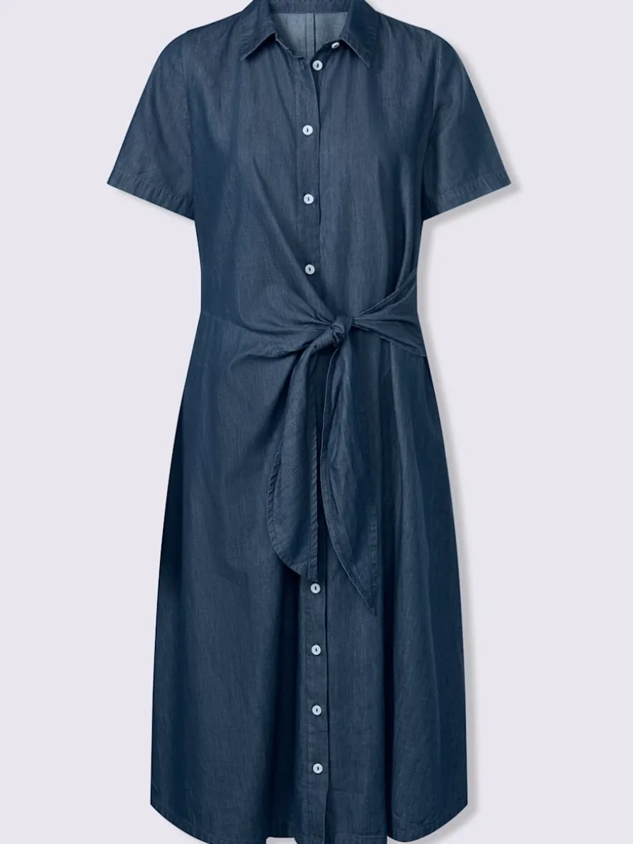 Robe en jean superbe aspect cache-cœur