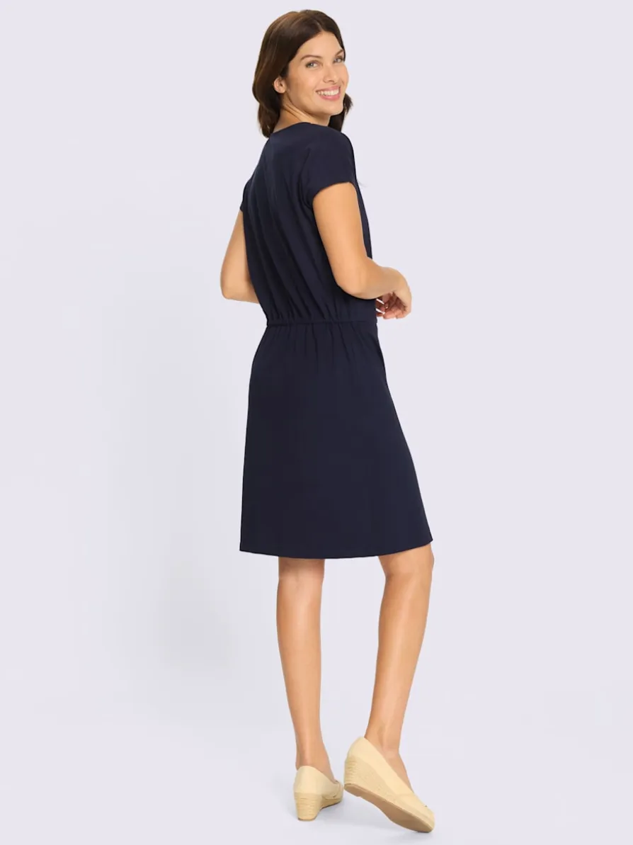 Robe en jersey coulisse avec lien à nouer à la taille