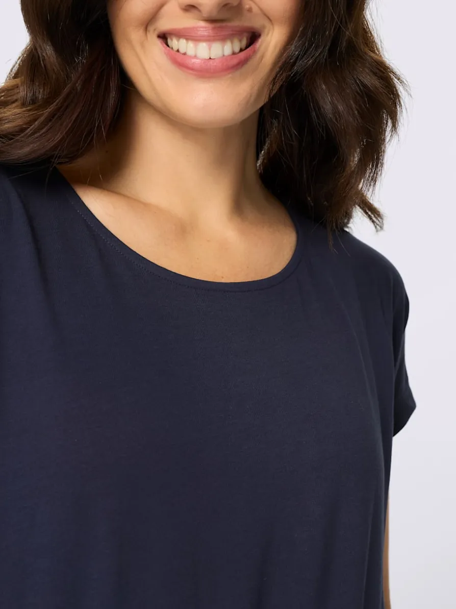 Robe en jersey coulisse avec lien à nouer à la taille