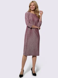 Robe en jersey fil argenté brillant couleur argenté