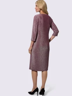 Robe en jersey fil argenté brillant couleur argenté