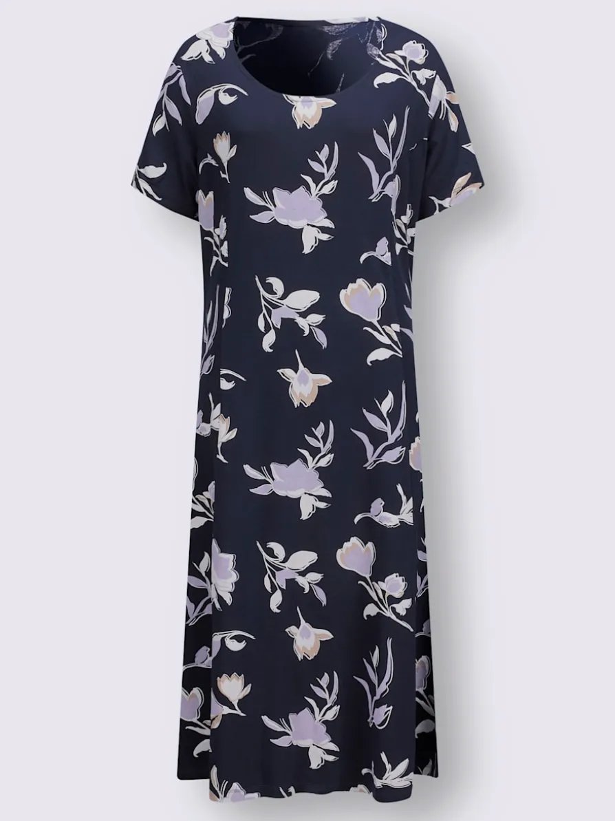 Robe en jersey motif floral