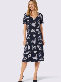 Robe en jersey motif floral