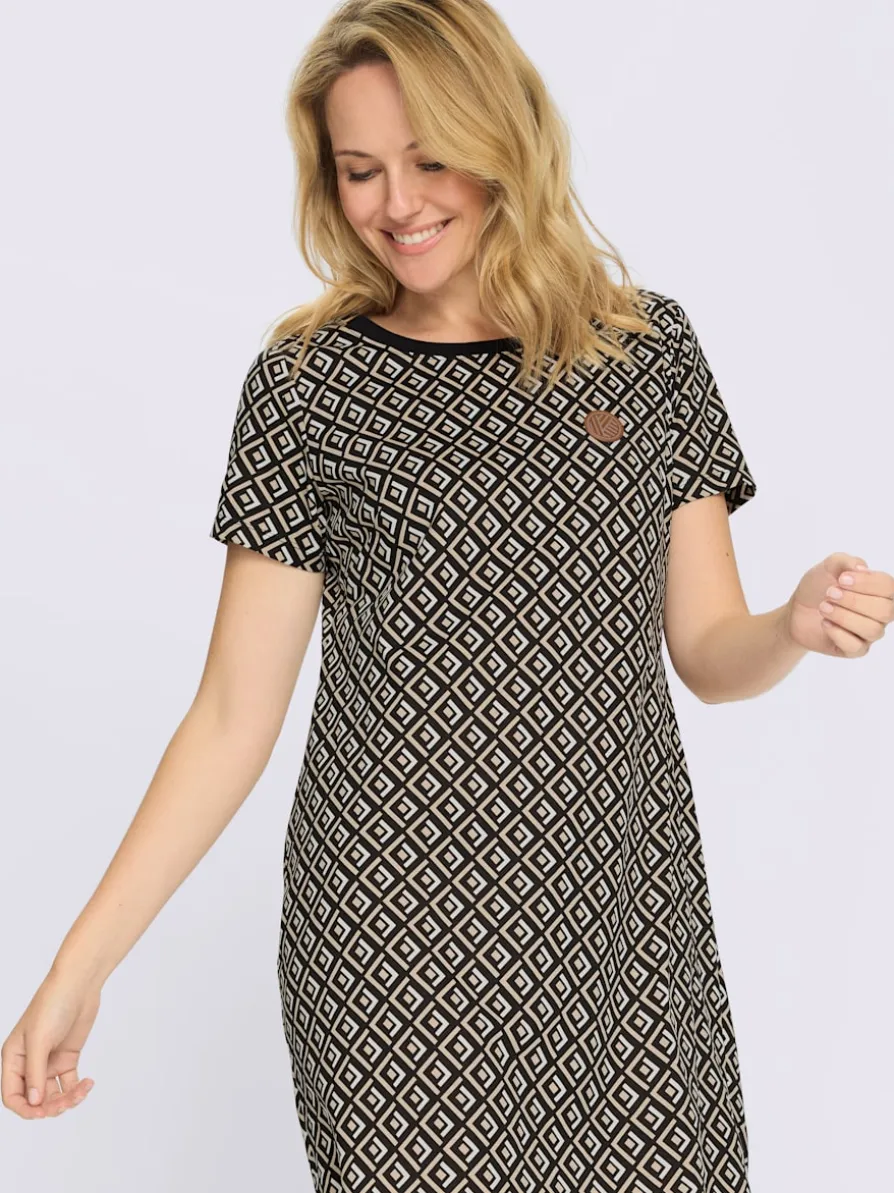 Robe en jersey pinces poitrine