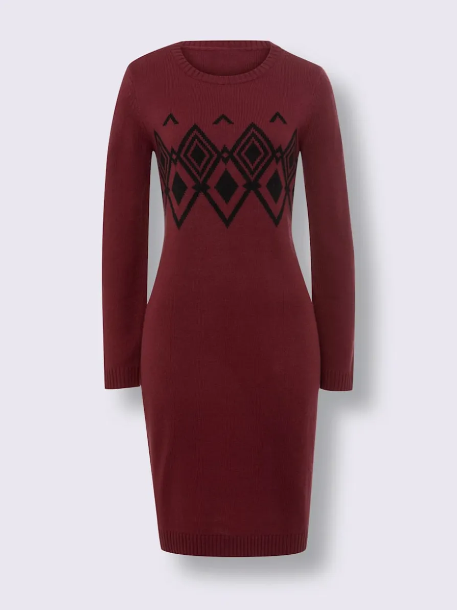 Robe en tricot finitions côtelées