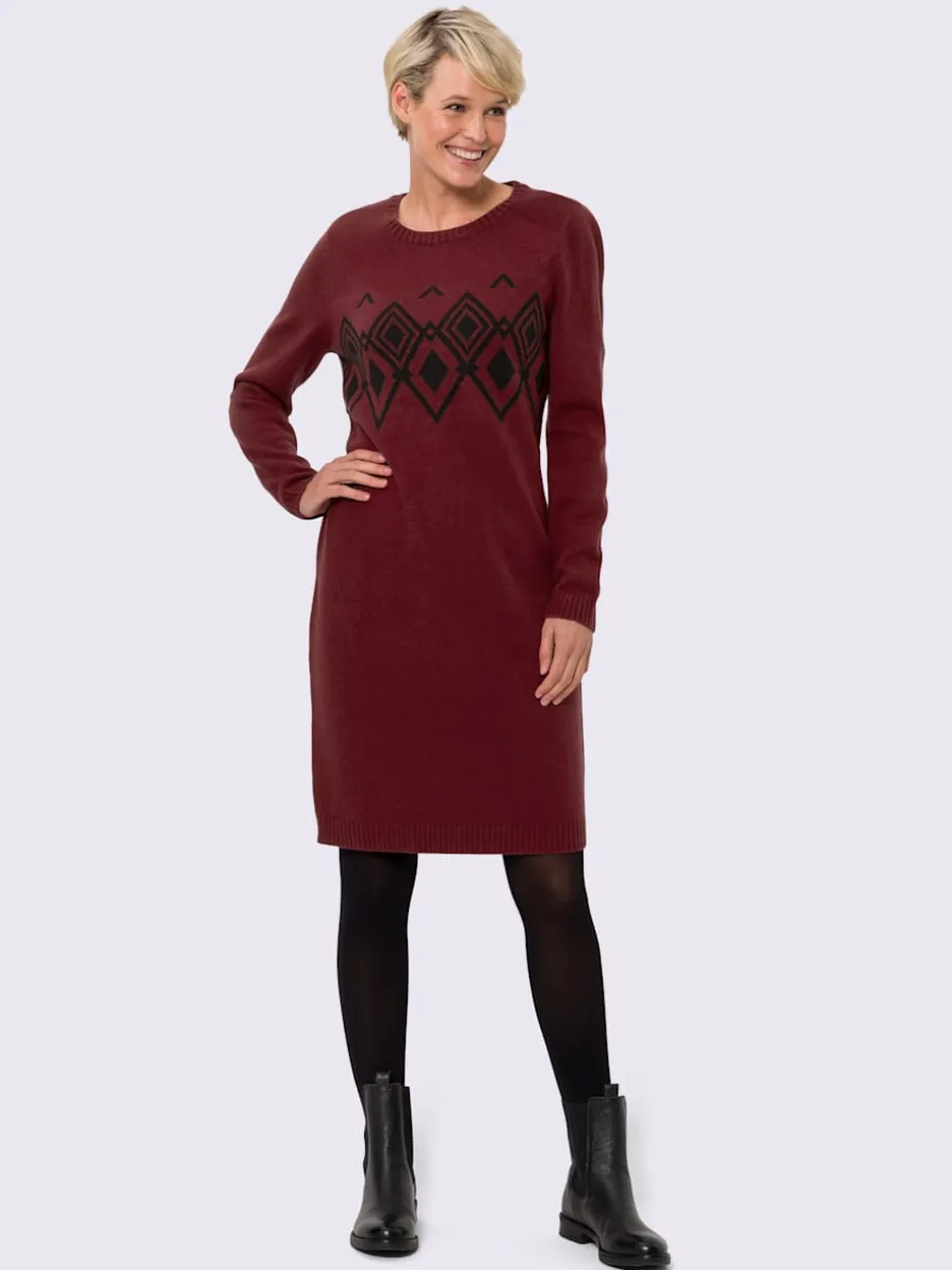 Robe en tricot finitions côtelées