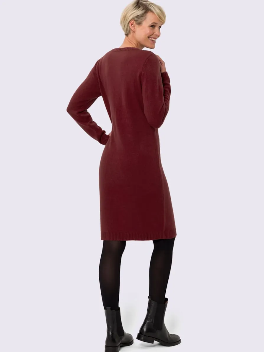 Robe en tricot finitions côtelées
