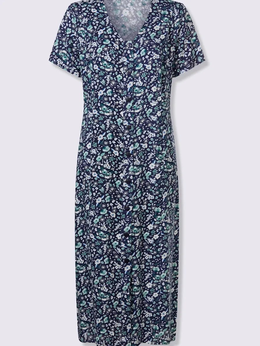 Robe tissée encolure v tendance