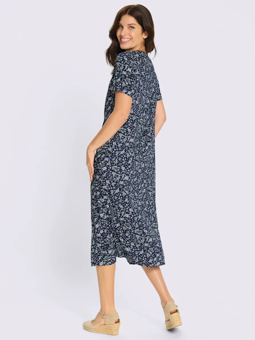 Robe tissée encolure v tendance