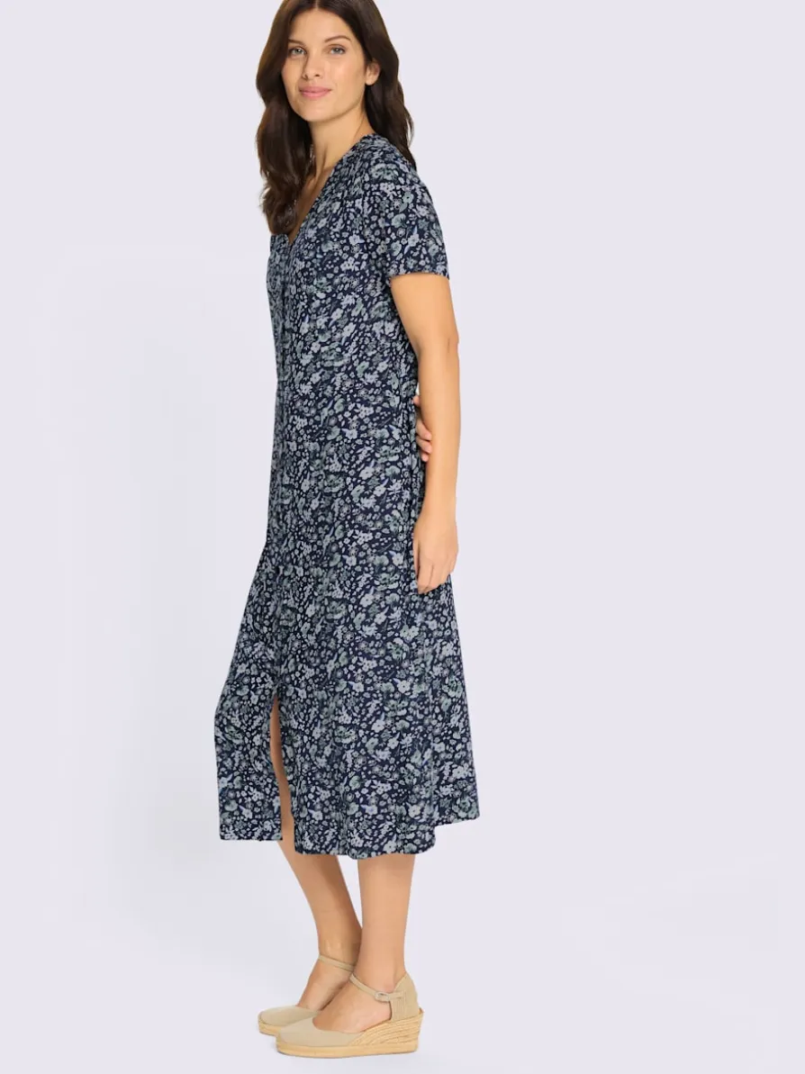 Robe tissée encolure v tendance