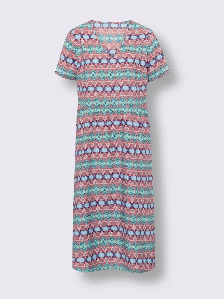 Robe évasée coupe légèrement évasée à partir de la couture de séparation