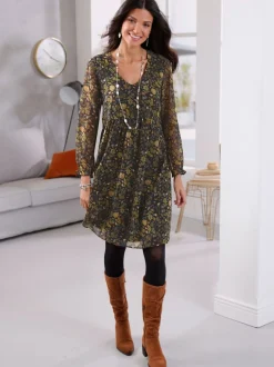 Robe évasée qualité tissée