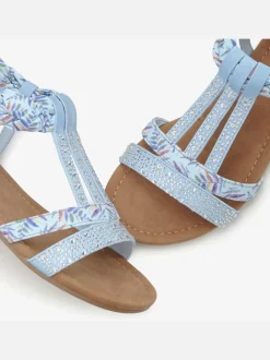 Sandales avec superbes éléments décoratifs au style ethnique