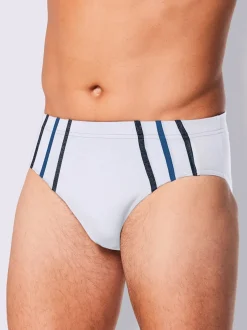 Slip avec rayures verticales et ceinture pratique