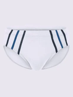 Slip avec rayures verticales et ceinture pratique
