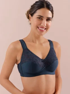 Soutien-gorge avec dentelle intégrée et petit nœud