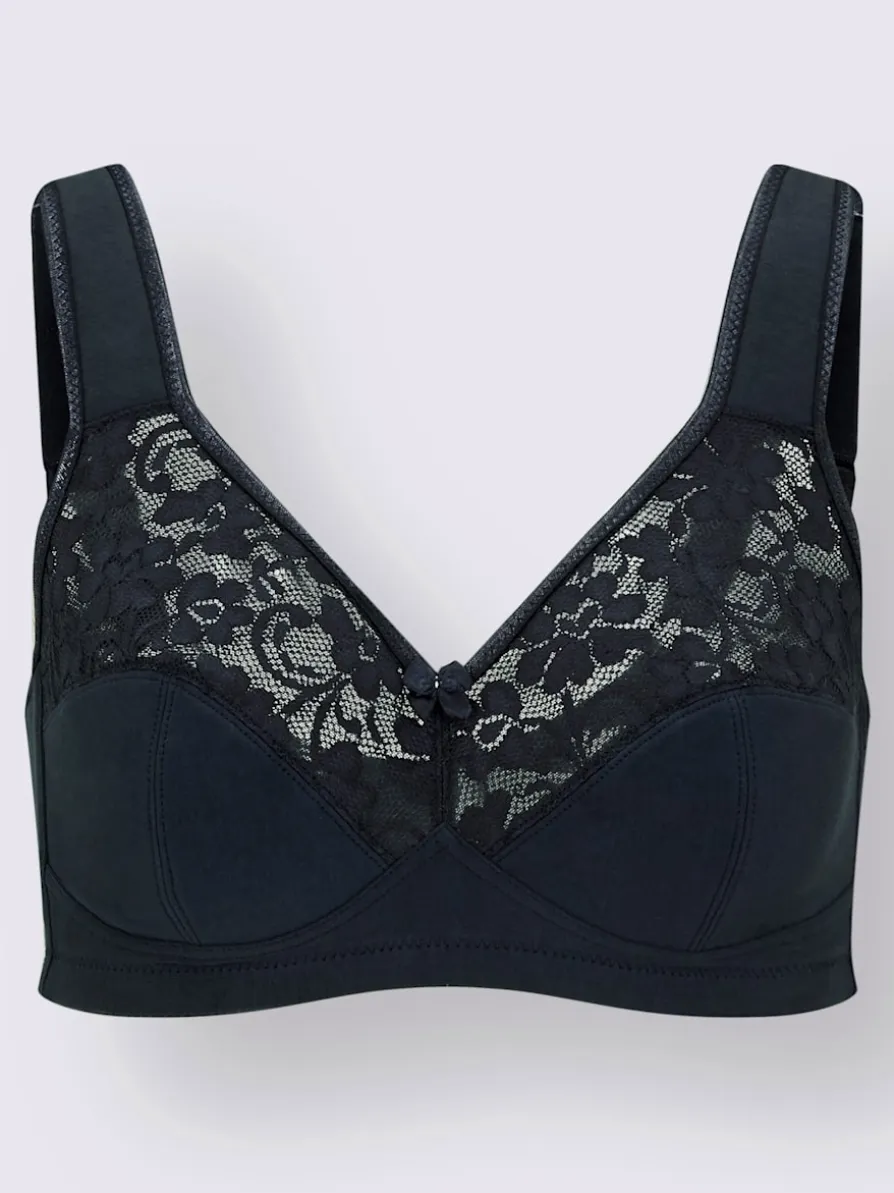 Soutien-gorge avec dentelle intégrée et petit nœud
