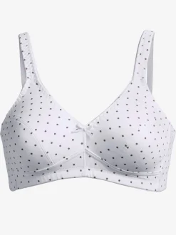 Soutien-gorge avec motif à pois et petit nœud