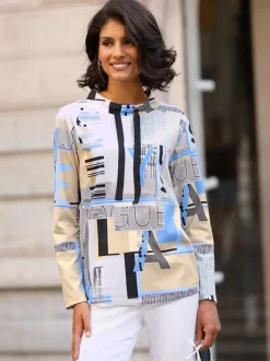 Sweatshirt imprimé transfert couleur argenté
