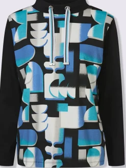 Sweatshirt large col montant avec coulisse