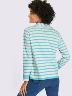 Sweatshirt large col montant avec coulisse