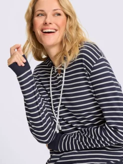 Sweatshirt lien à nouer, œillets à l'encolure