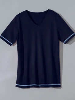 Tee-shirt avec encolure en v et manches courtes