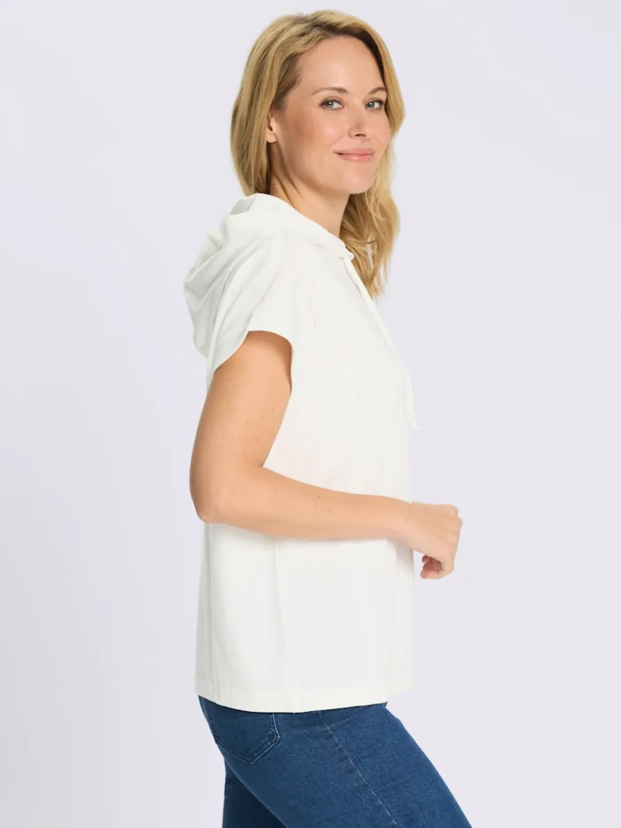 T-shirt à capuche pur coton
