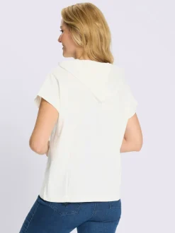 T-shirt à capuche pur coton