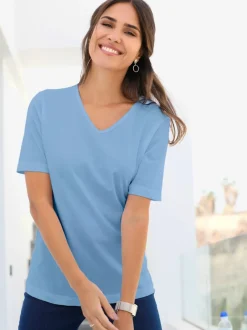 T-shirt classique avec encolure en v