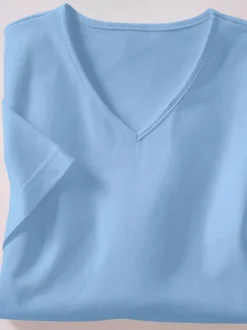 T-shirt classique avec encolure en v