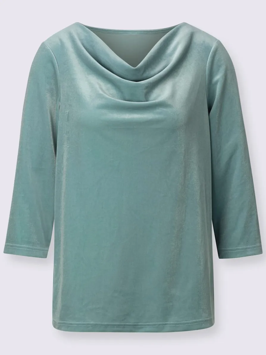 T-shirt à col bénitier qualité velours douce