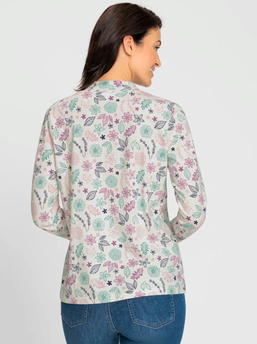 T-shirt à col montant 95% coton