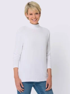 T-shirt à col montant viscose douce et fluide