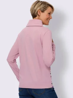 T-shirt à col roulé col roulé chevauchant