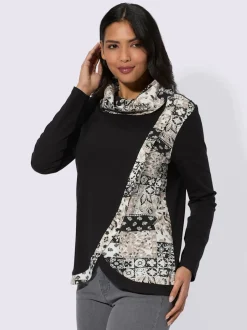 T-shirt col roulé grand col roulé
