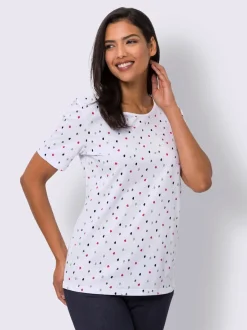 T-shirt de loisirs motif à pois tendance