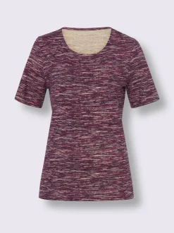 T-shirt à encolure ronde bel aspect chiné