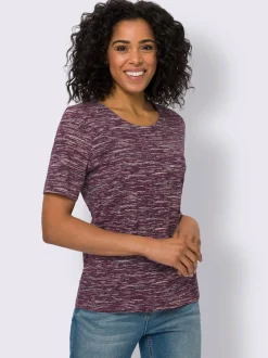 T-shirt à encolure ronde bel aspect chiné