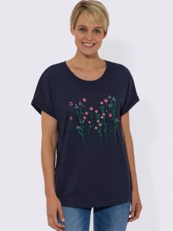 T-shirt à encolure ronde imprimé floral