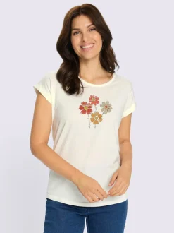 T-shirt à encolure ronde imprimé floral